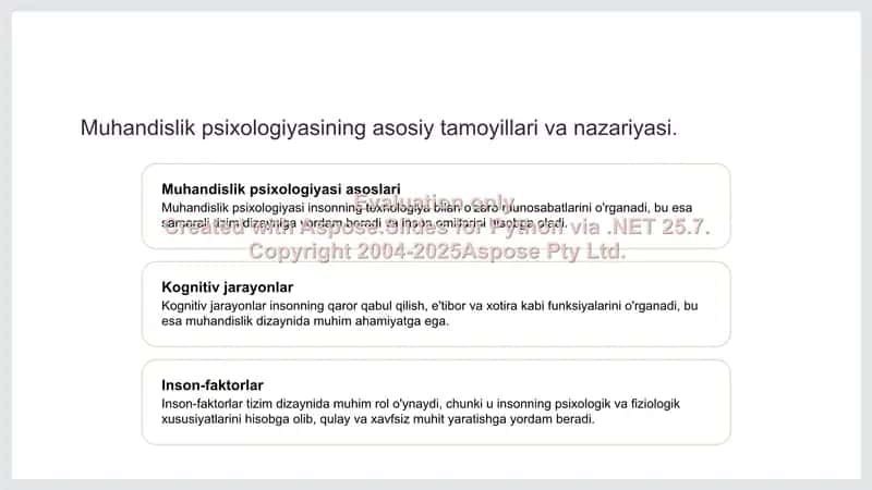 Muhandislik psixologiyasining sohalari 3