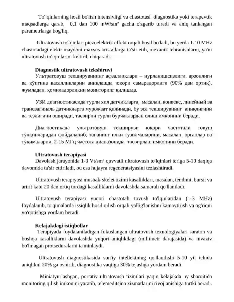 Ultra tovush va uning qoʻllanilishi 3
