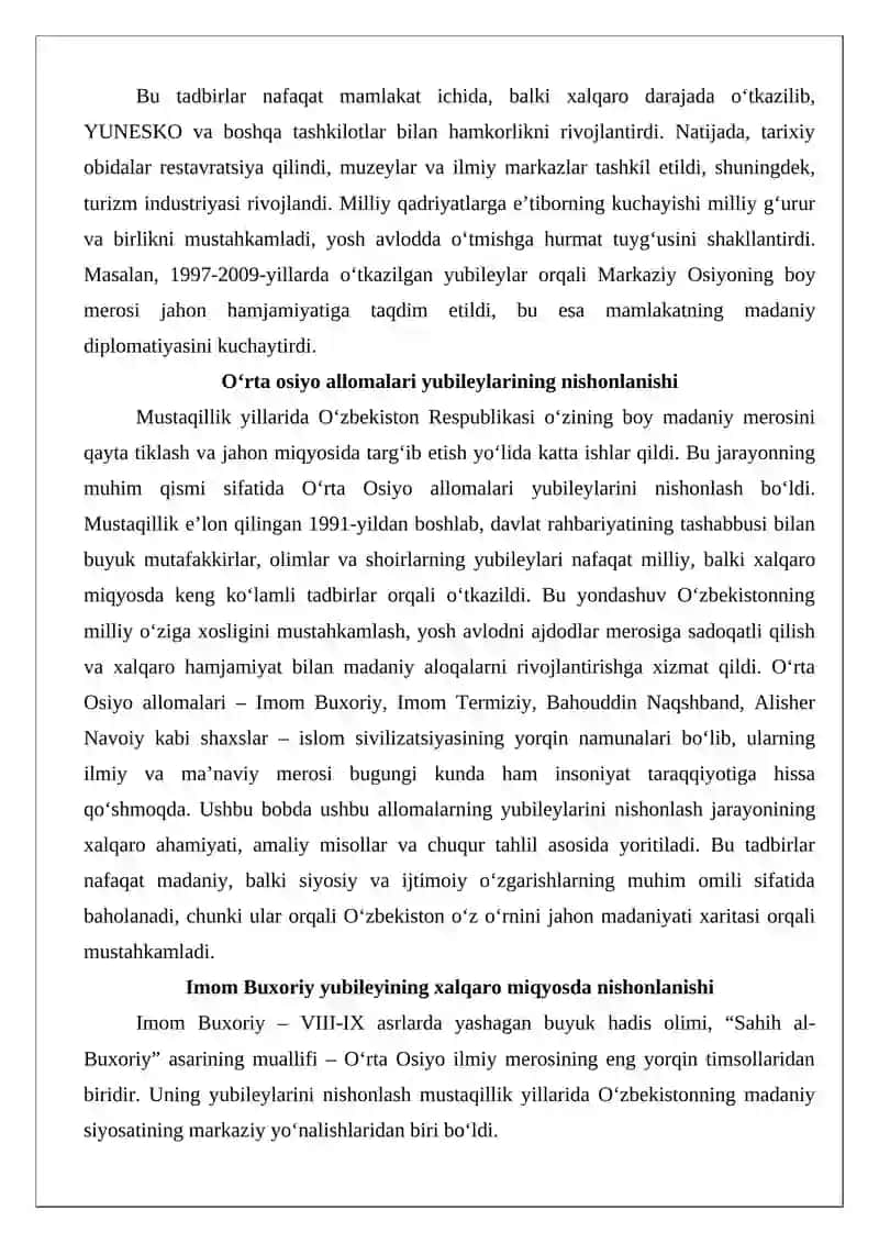 O‘rta Osiyo allomalari yubileylarining nishonlanishi 3