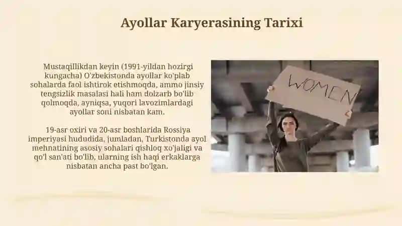 Ayollar karyerasi 3