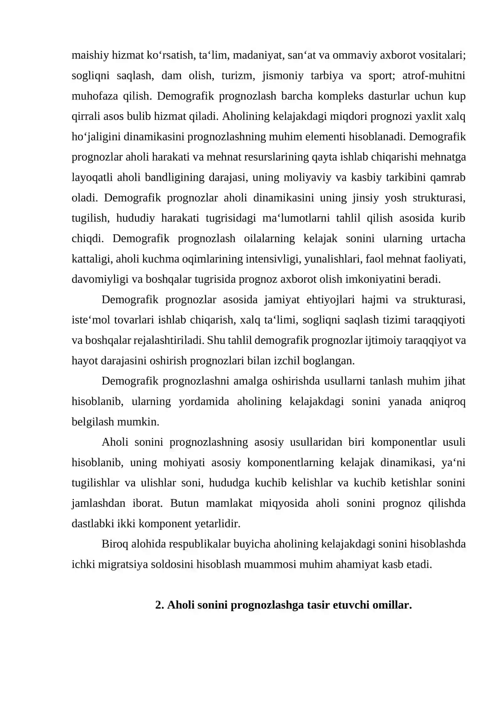 Demografik prognozlash 3