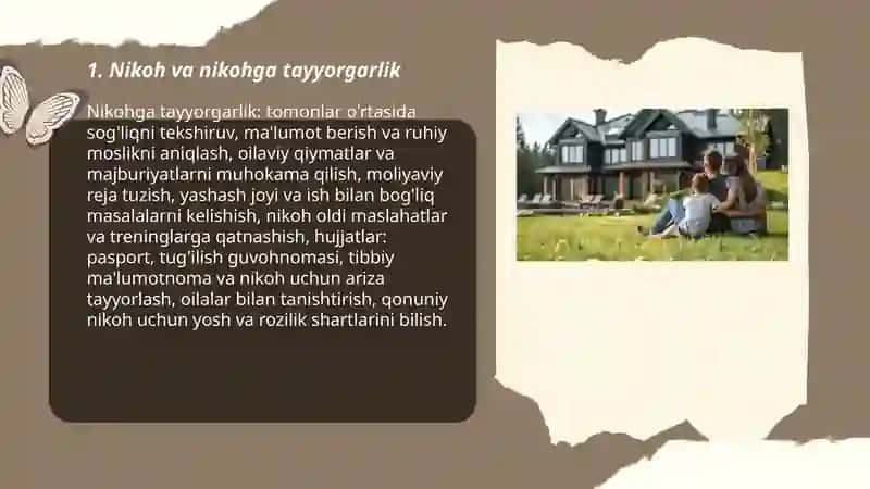 Nikoh va nikohga tayyorgarlik 3
