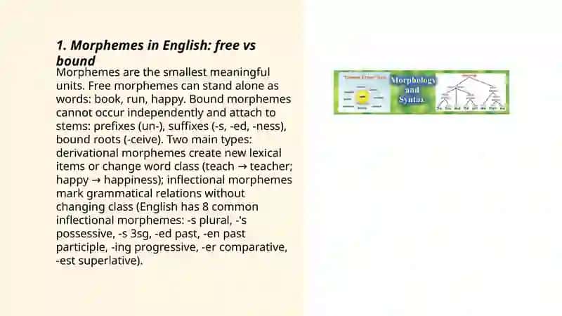 Morphology as a Part of Grammar 3