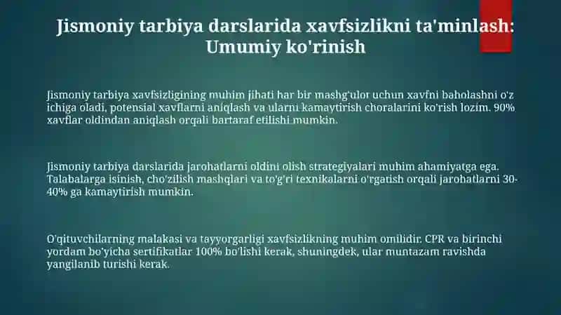 Jismoniy tarbiya darslari 3