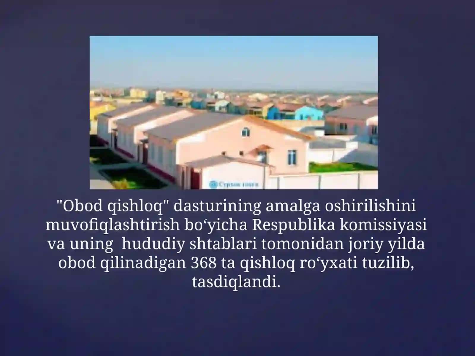 “OBOD QISHLOQ” DASTURI 3