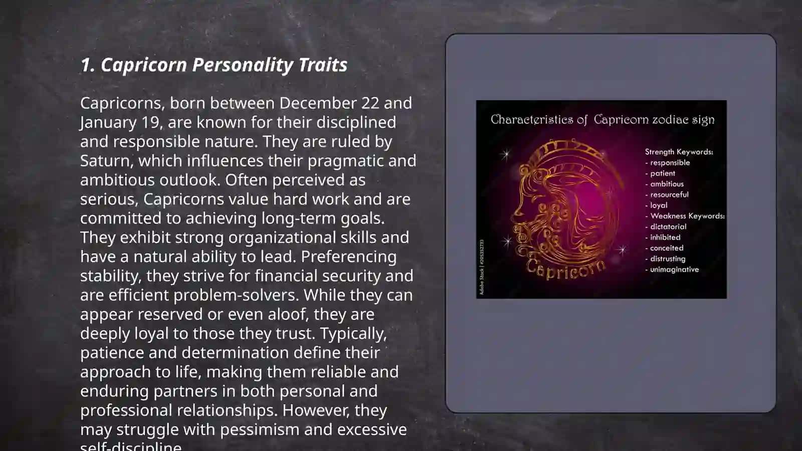 Capricorn sign slides 3