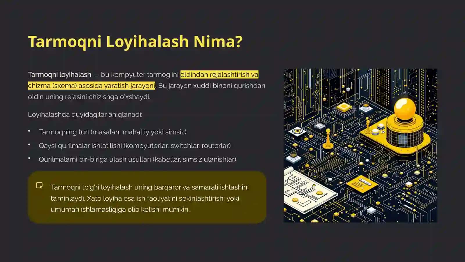Tarmoqni Loyihalash Asoslari 3