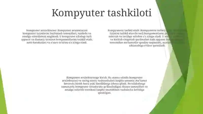 Kampyuter Tizimining Arxitekturasiga Kirish 3