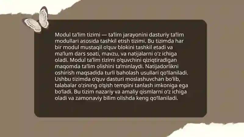 Modulli ta'lim tizimning mohiyati 3