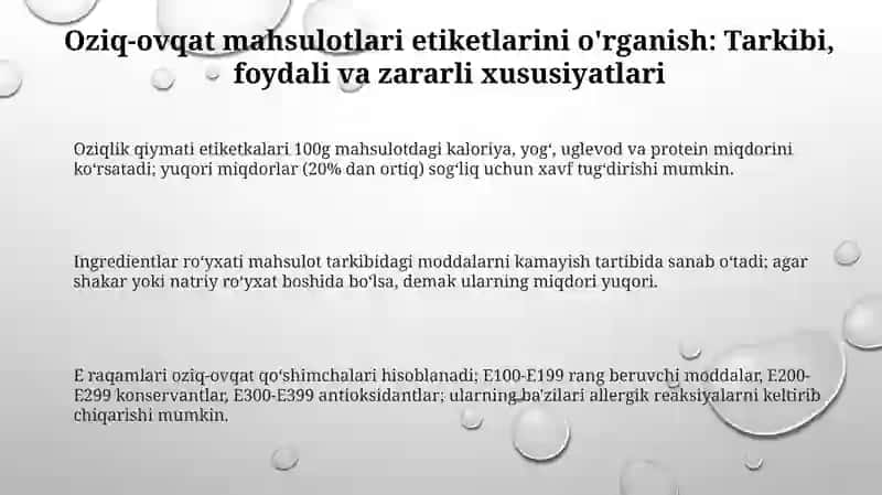 Oziq-ovqat mahsulotlari 3