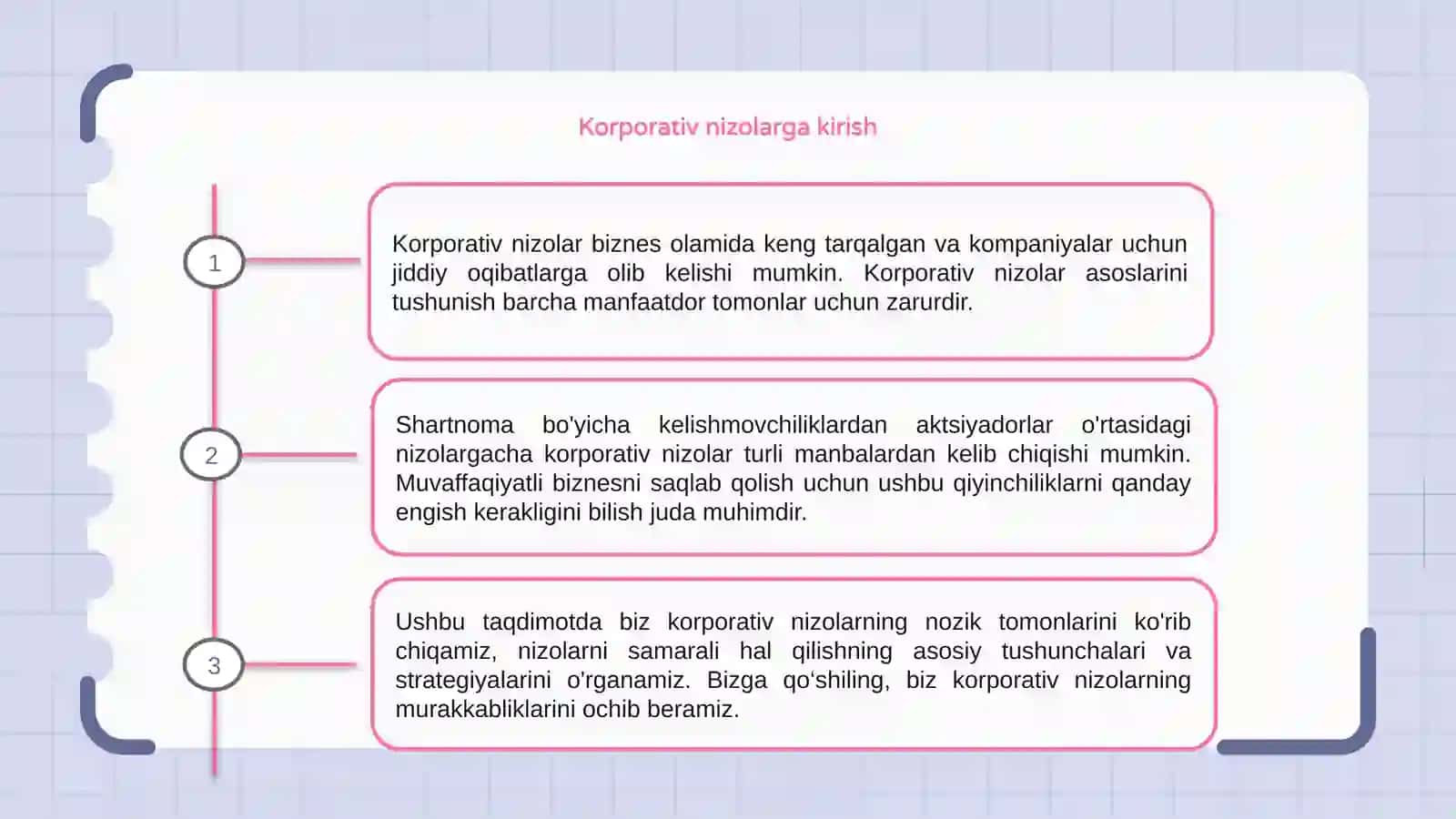 Korporativ nizolar boʻyicha ish yuritish 3