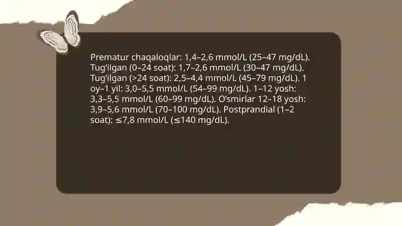 Turli yoshdagi bolalarda asosiy bioximik konstantalar 3