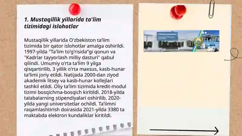 Mustaqillik yillarida Òzbekistondagi manaviy taraqqiyot 3