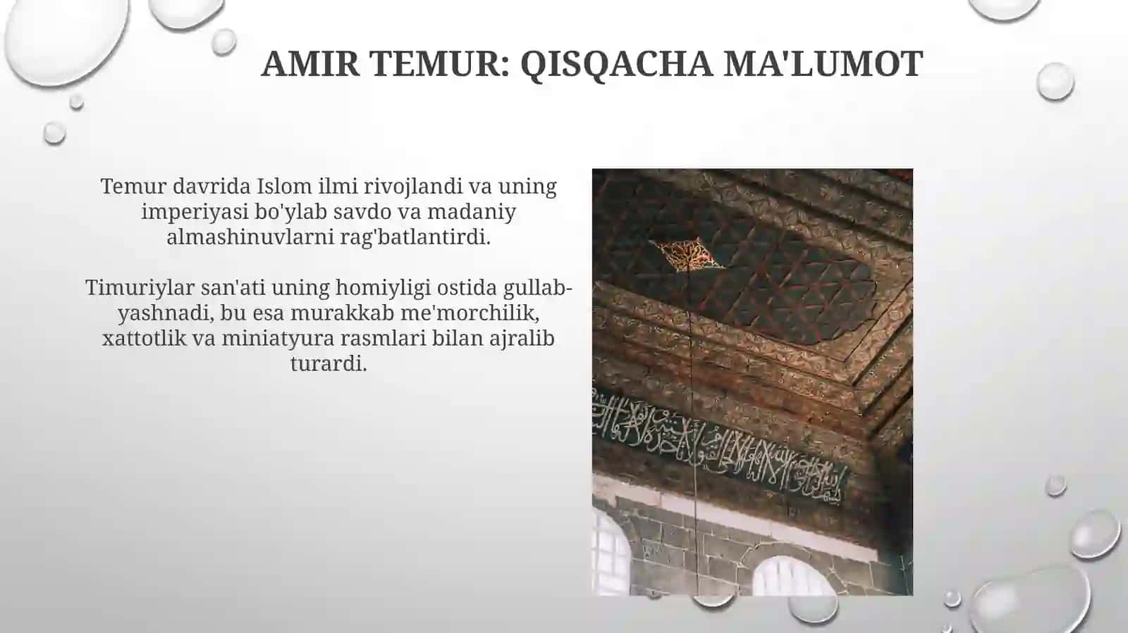 Temuriylar Madaniyati va Homiyligi 3