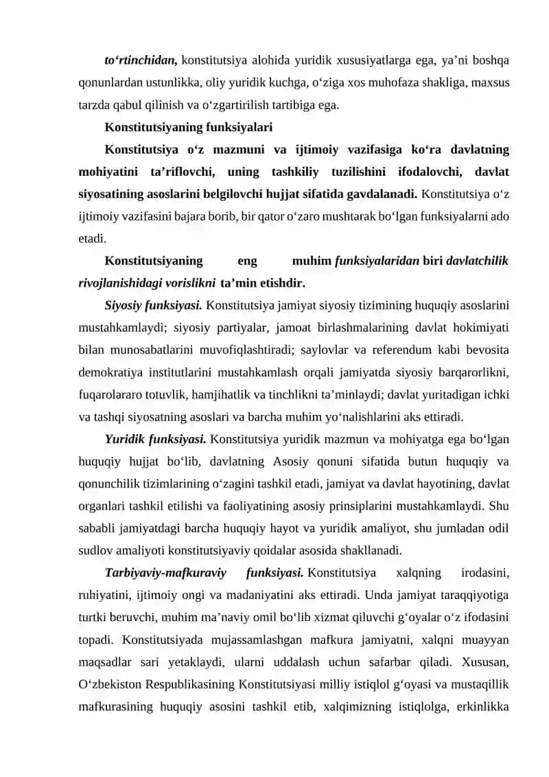 Konstitutsiyaning Funksiyalari 3