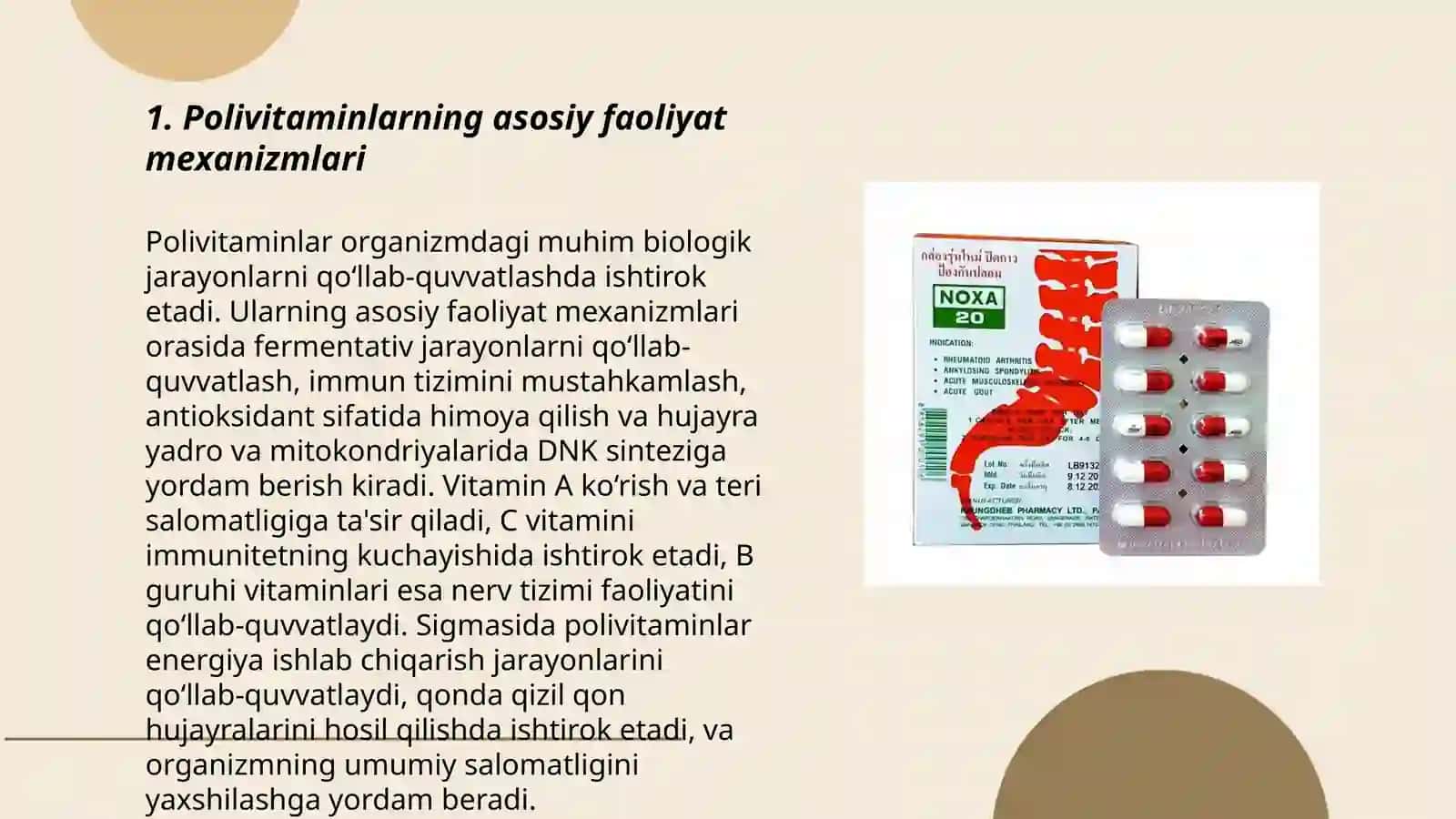 Polivitaminlarning farmakodinamikasi 3