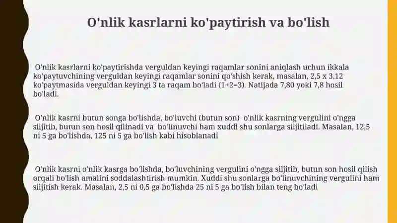 Koʻpaytirish va boʻlish metodikasi 3