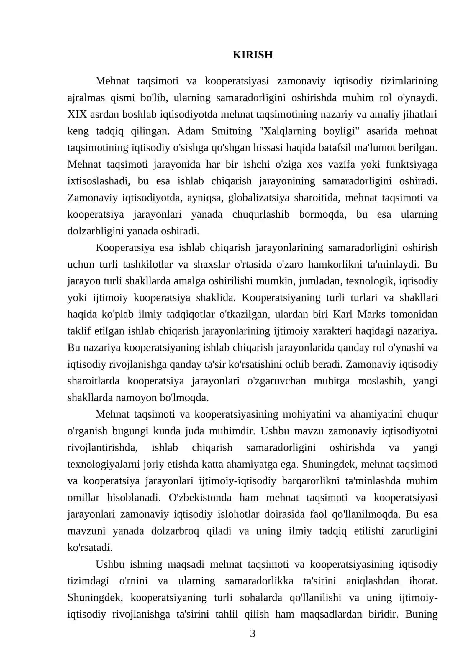 Mehnat taqsimoti va kooperatsiyasining mohiyati va ahamiyati 3