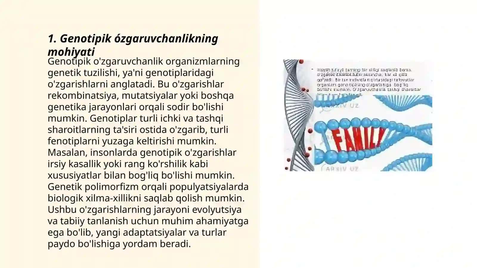 Genotipik ózgaruvchanlik turlari 3