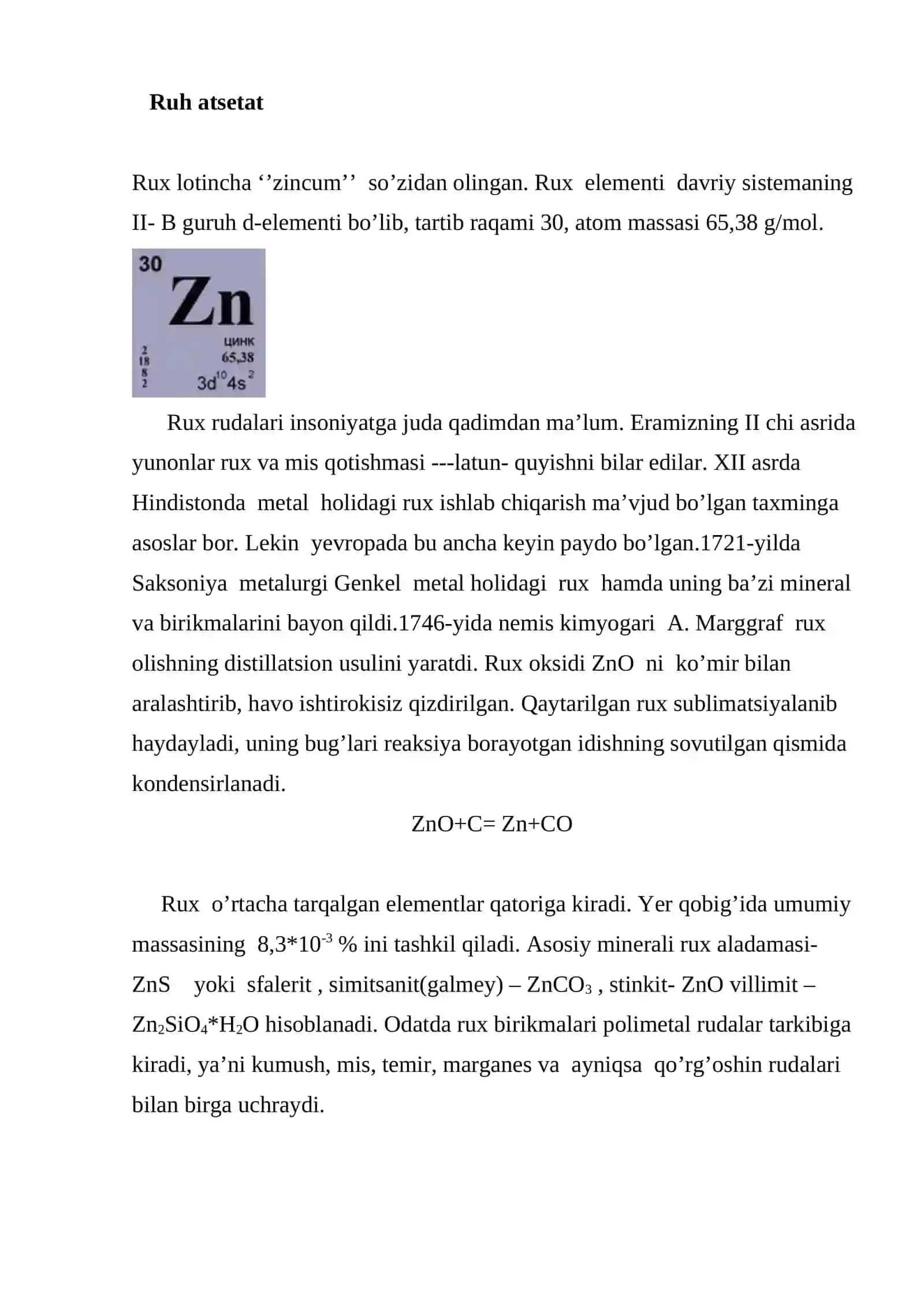 Rux elementi kimyo fanidan 3