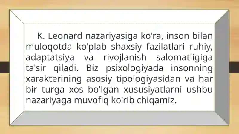 Tipologiya. Psixologiyada insoniy belgilar tipologiyasi 3