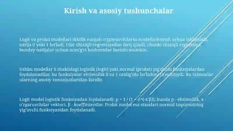 Logit va Probit Modellar 3