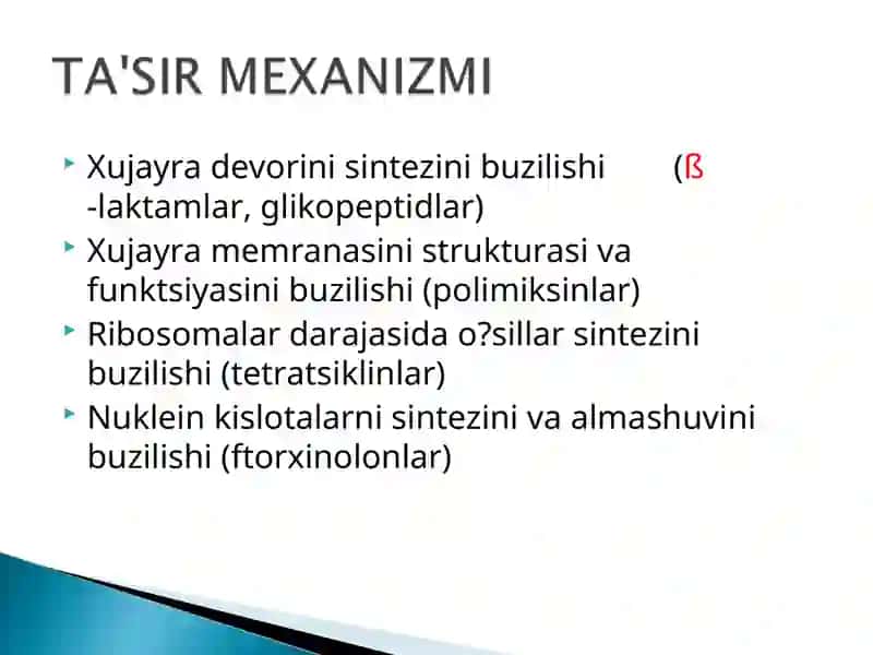 ANTIBAKTERIAL DORI VOSITALARI 3