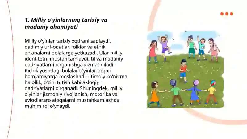 Kichik yoshdagi bolalarga beriladigan milliy va harakatli oyinlarni orgatish 3