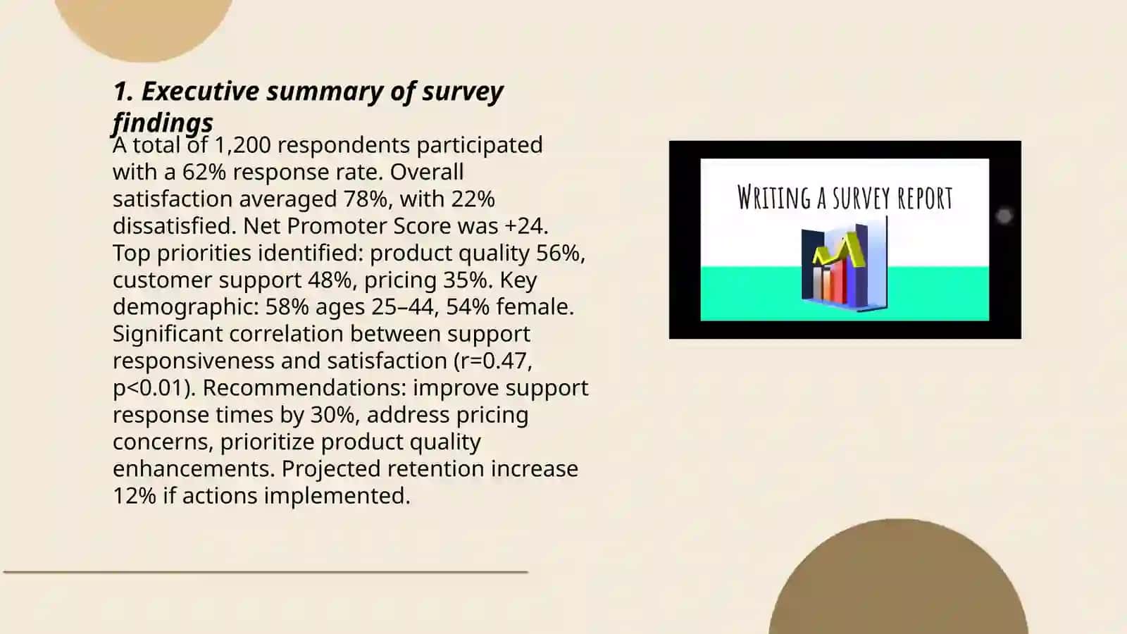 Report in the survey 3
