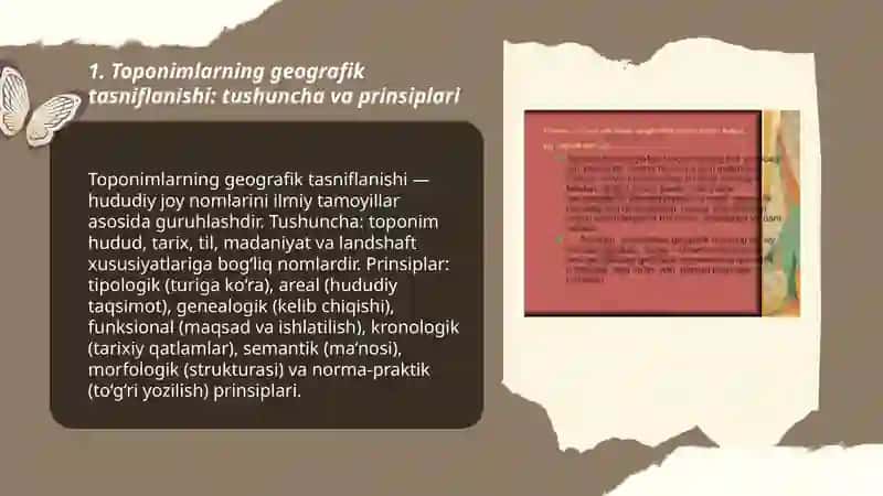 Toponimlarning geografik tasniflanishi 3