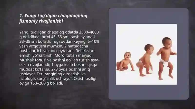 Bolaning rivojlanishi 3