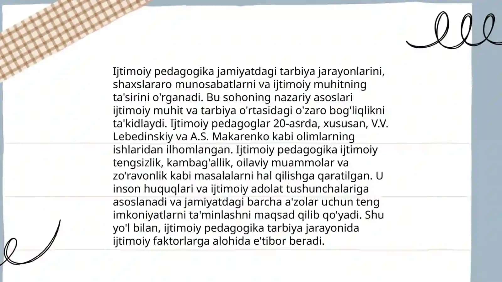 Ijtimoiy pedagogika fanining joriy etilishi 3