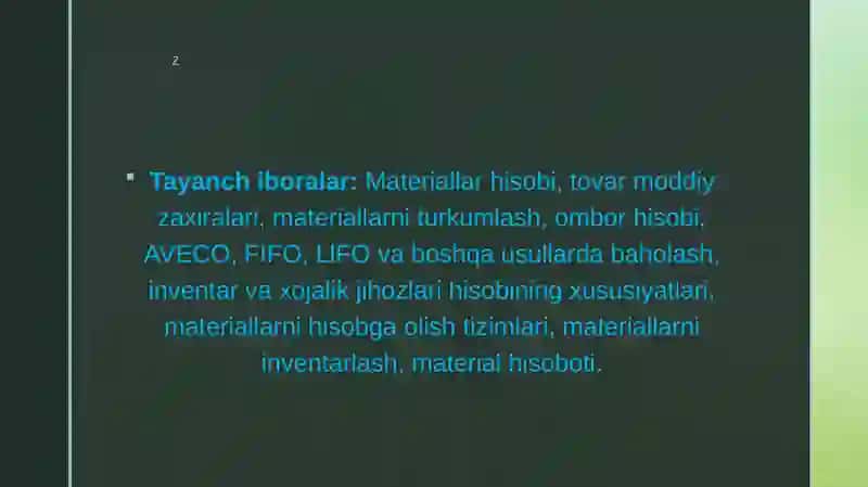 Materiallarhisobi 3