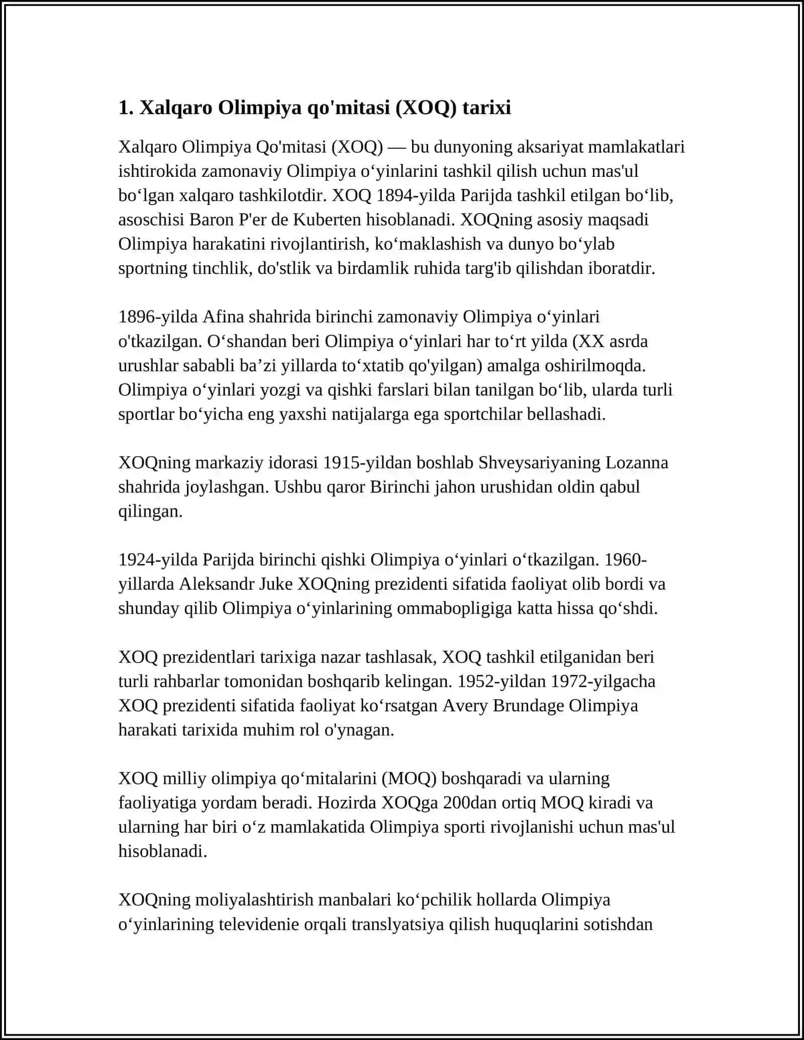 XALQARO OLIMPIYA HARAKATI 3