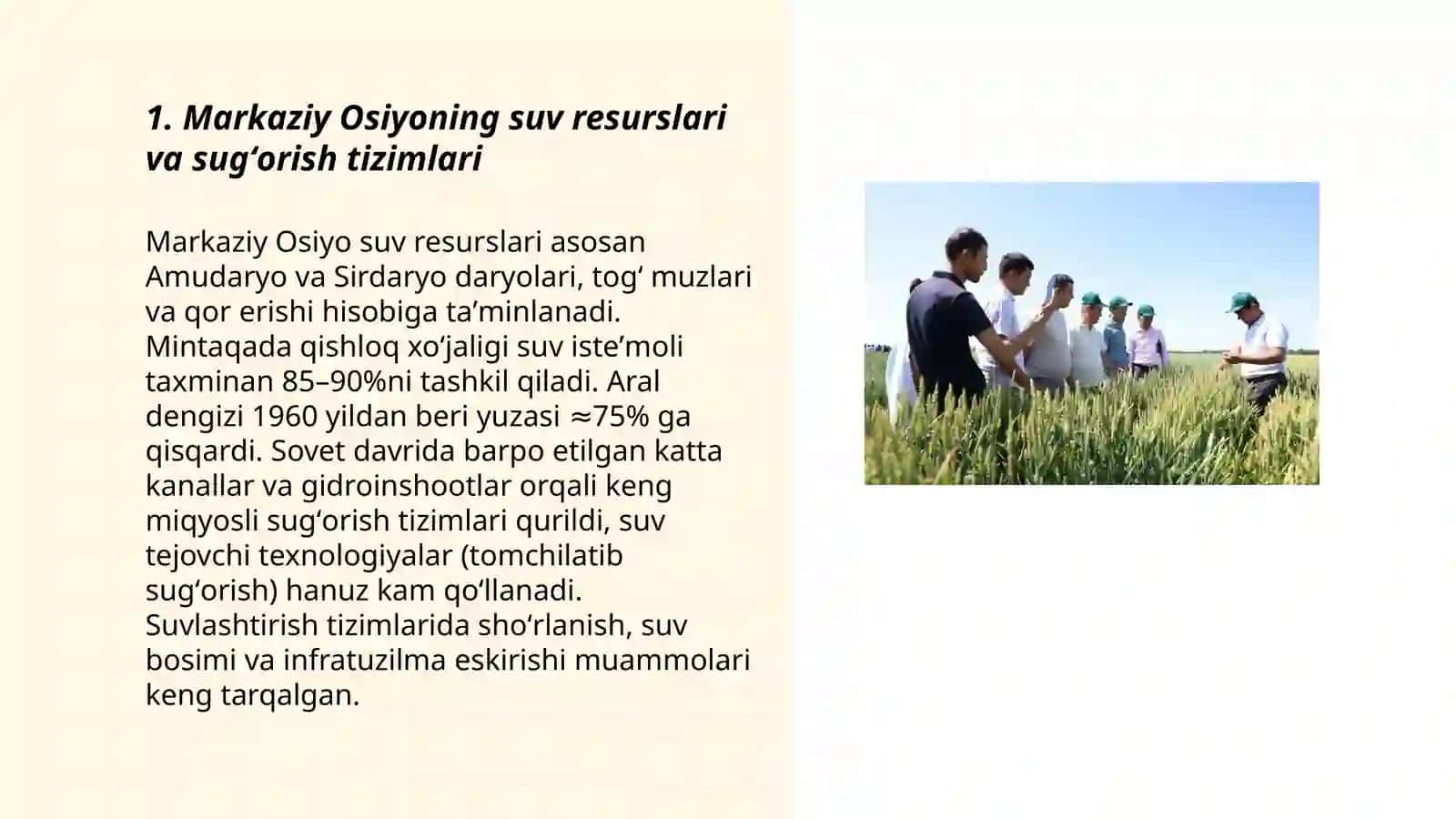 Markaziy Osiyoning qishloq xoʻjaligi 3