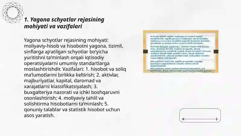 Yagona schyotlar rejasi 3