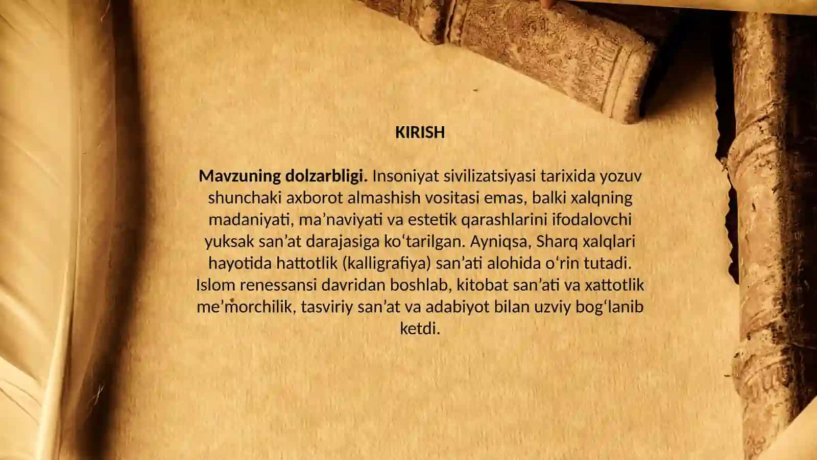 “Sharq mamlakatlarida hattotlik sanʼatining rivojlanish tarixi” 3