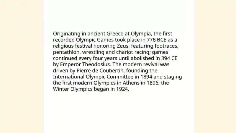 The Olympic games 3