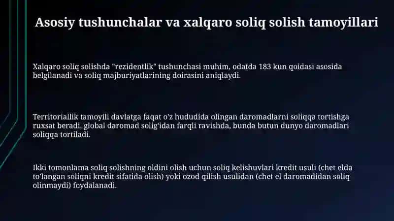 Xalqaro biznesda soliq rejalashtirishi va transfer baxolash 3