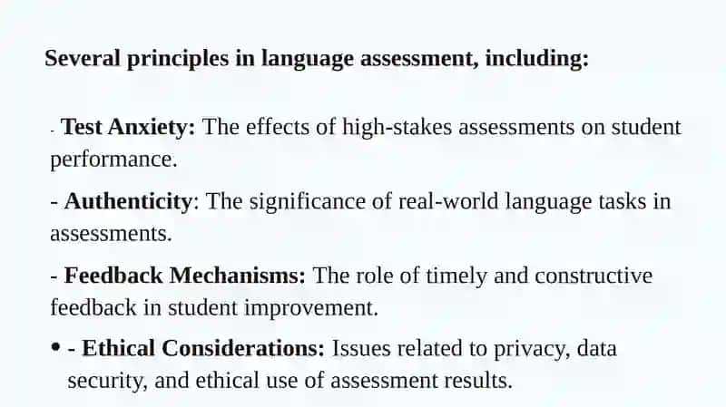 Principles in Language Assessment 3