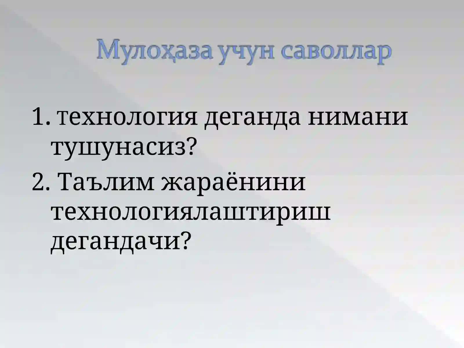 Таълим технологияларива уларни режалаштириш 3