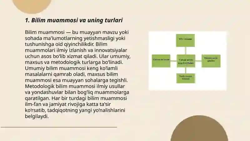Bilim muammosi va uning turlari 3