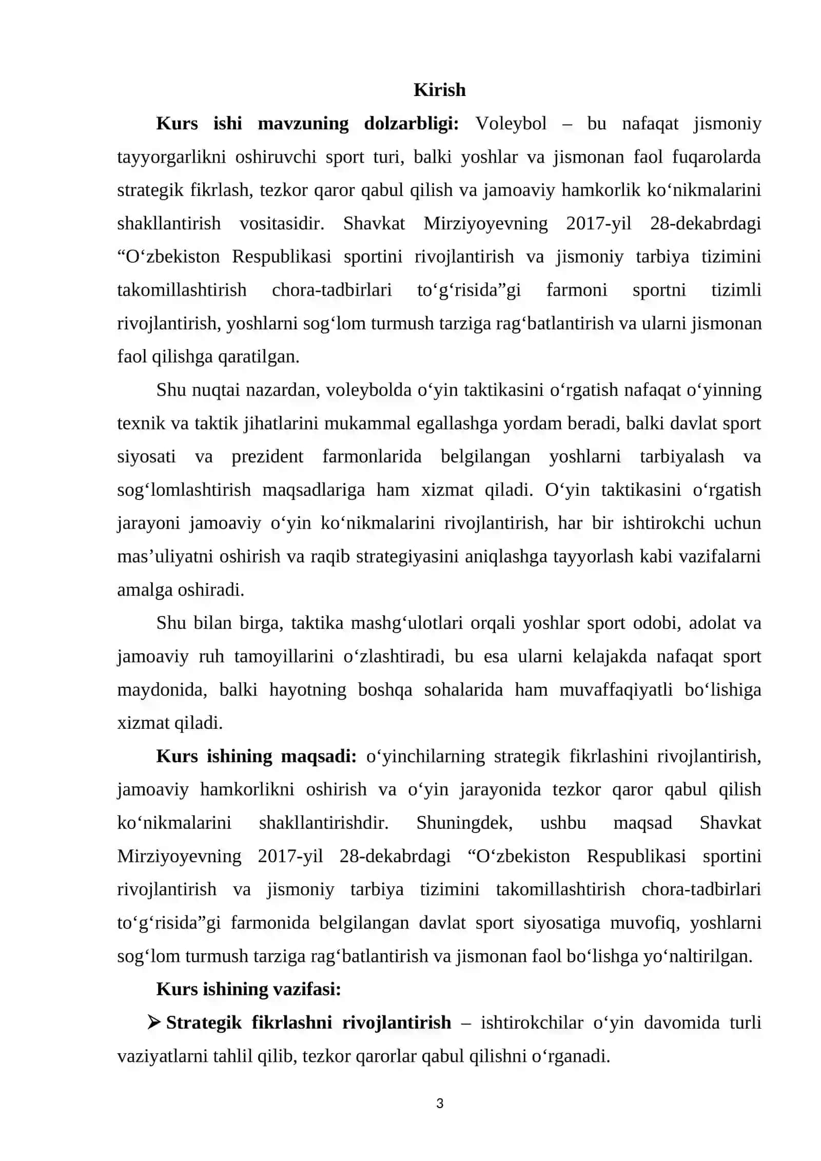 Sport oʻyinlari va uni oʻqitish metodikasi fanidan 3