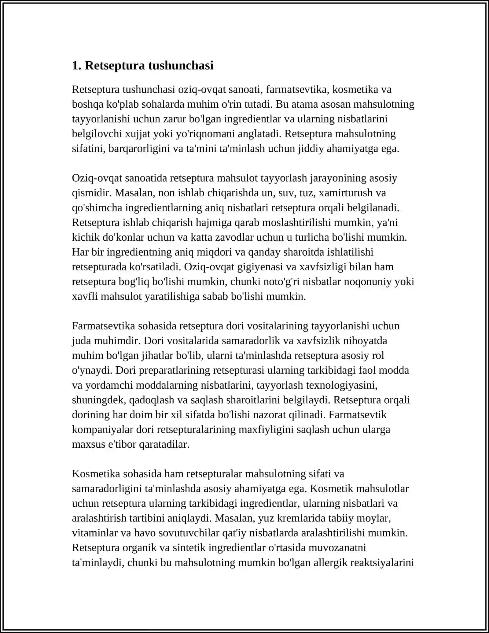 RETSEPTURA HAQIDA TUSHUNCHA 3