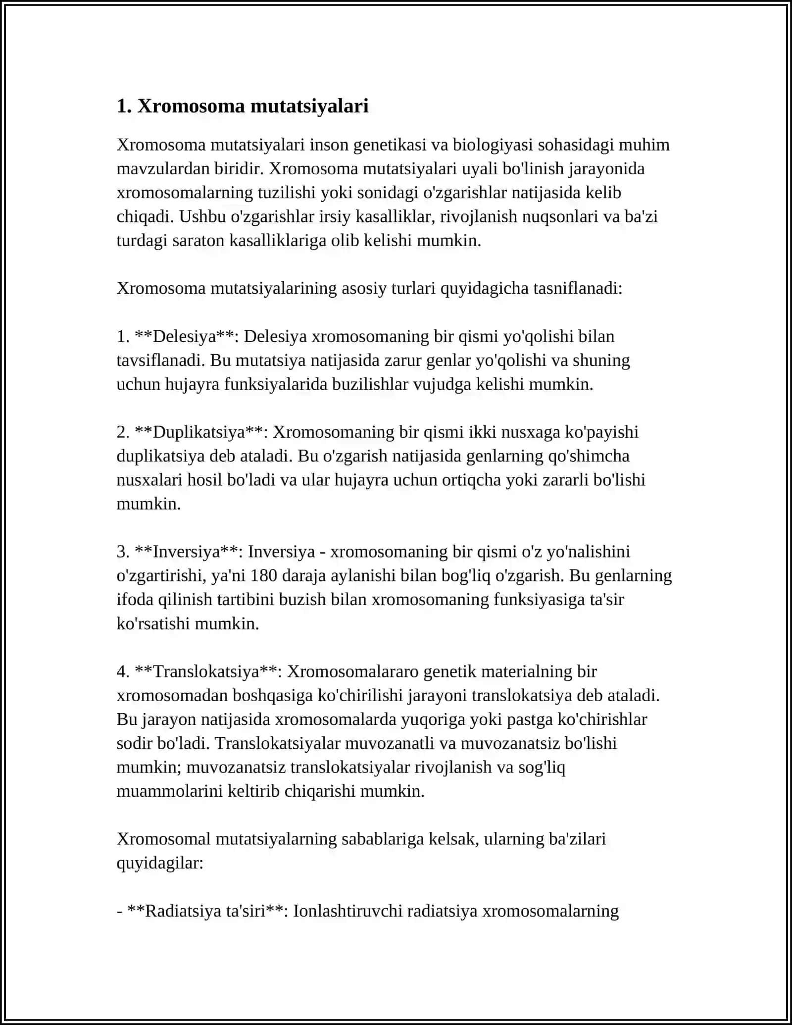 XROMOSOMA KASALLIKLARI 3