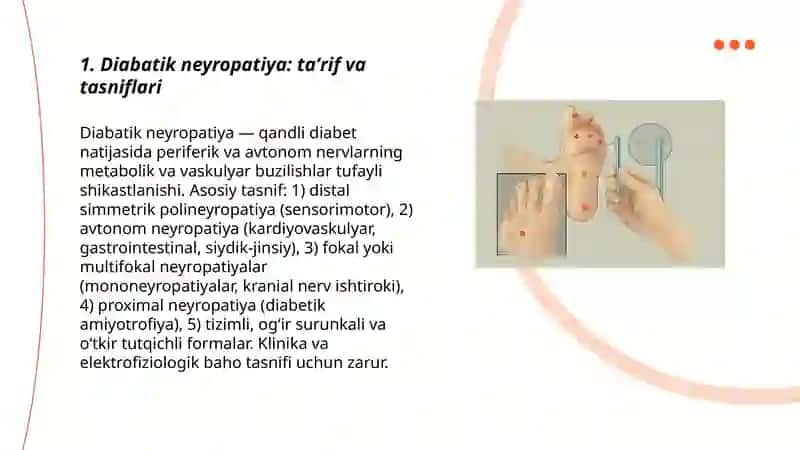 Diabatik neyropatiya: taʼrif va tasniflari 3