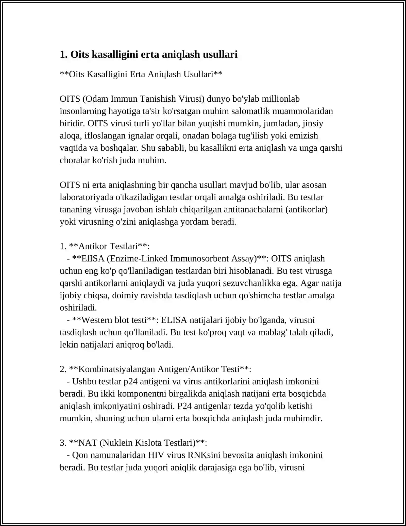 OITS Kasalligini Davolash 3