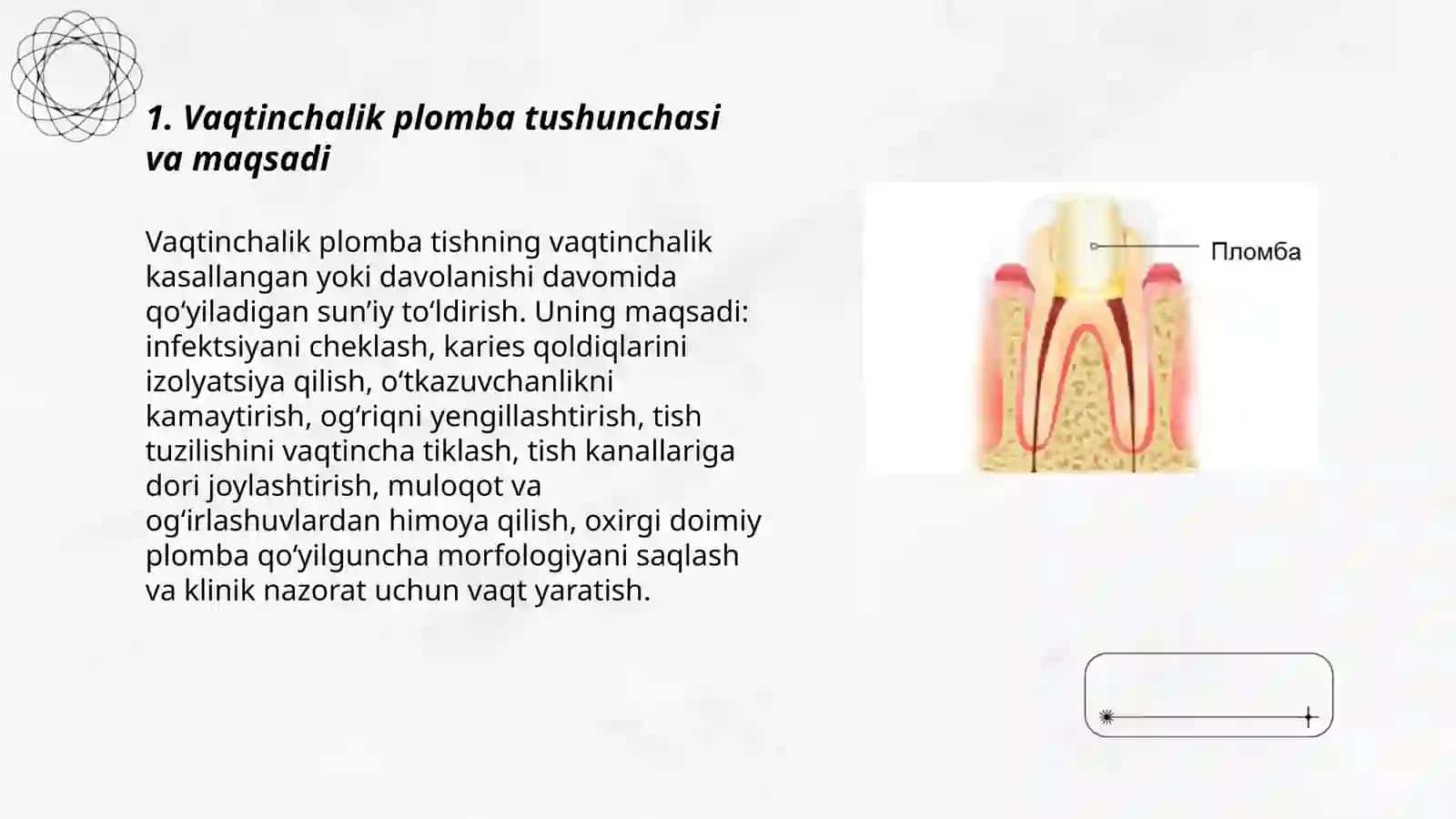 Vaqtinchalik va doimiy plomba 3