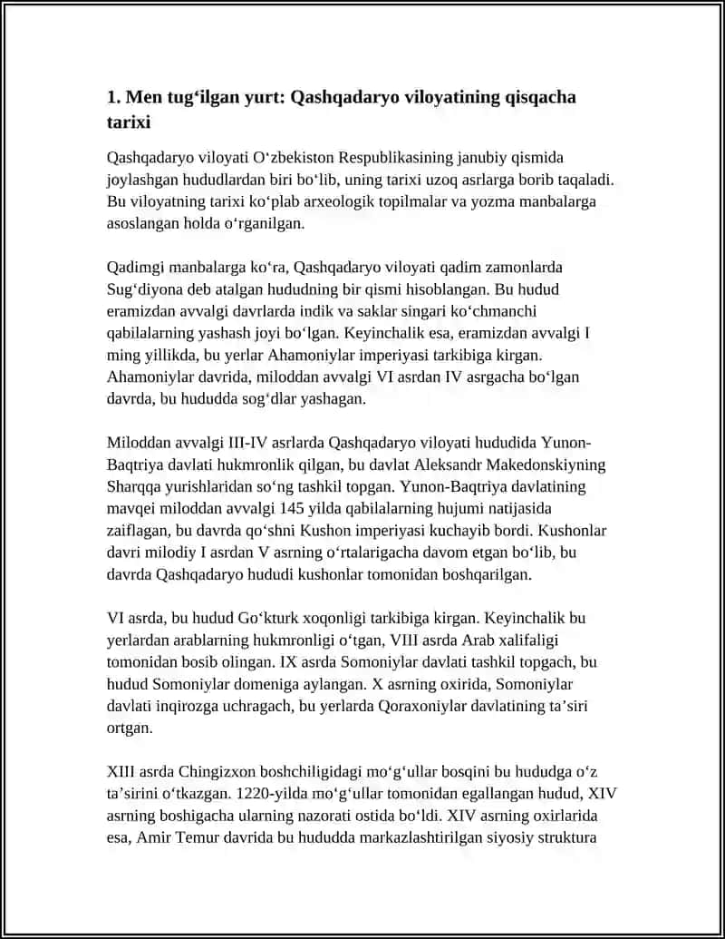 MEN TUGʻILGAN YURT XAQIDA 3