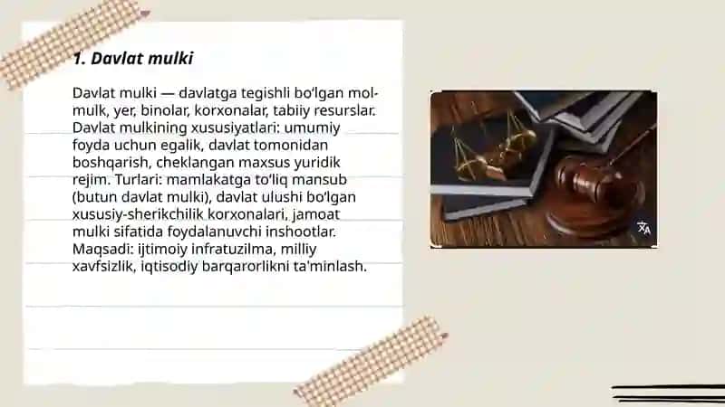 Mulk shakllari va turlari 3